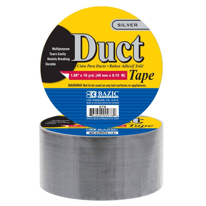 BAZIC Products - Wholesale Tape - 1.88" X 10 Yards Silver Duct Tape