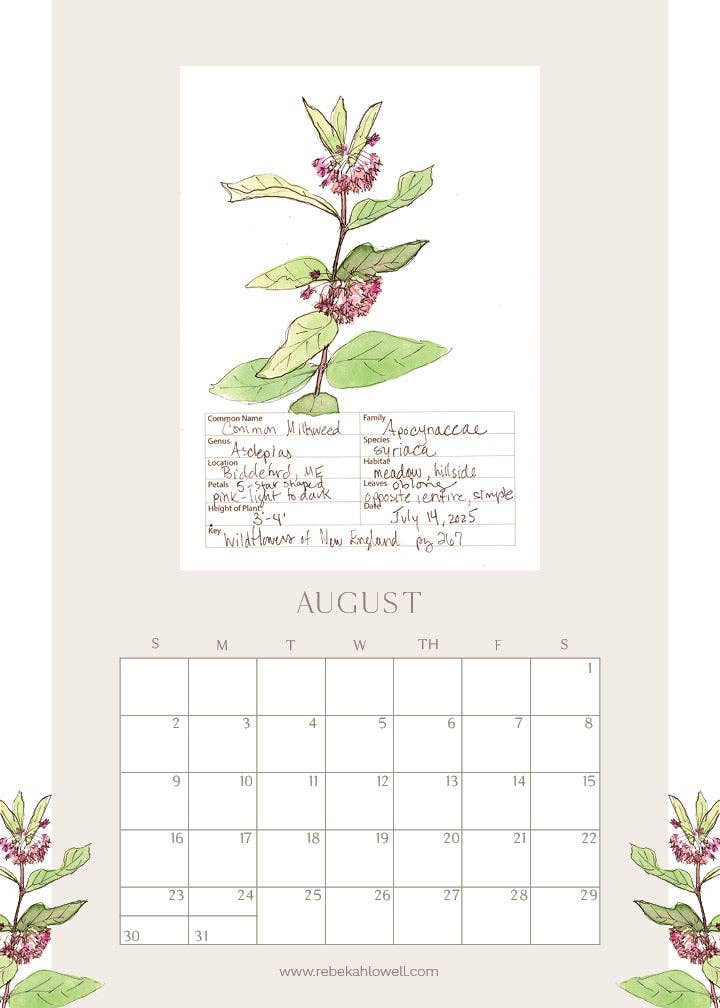 Rebekah Lowell Creative Studio - Wholesale Calendar - 2026 Wildflower Wall Calendar8