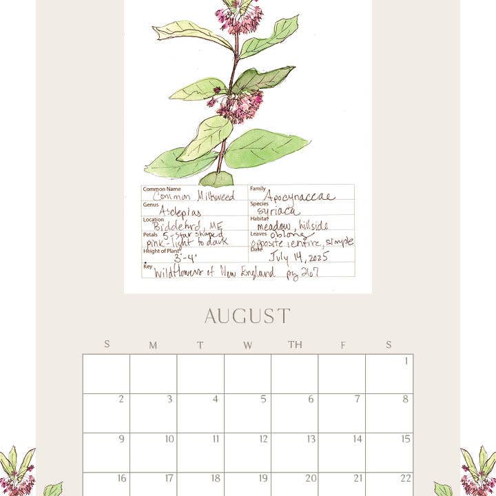 Rebekah Lowell Creative Studio - Wholesale Calendar - 2026 Wildflower Wall Calendar8