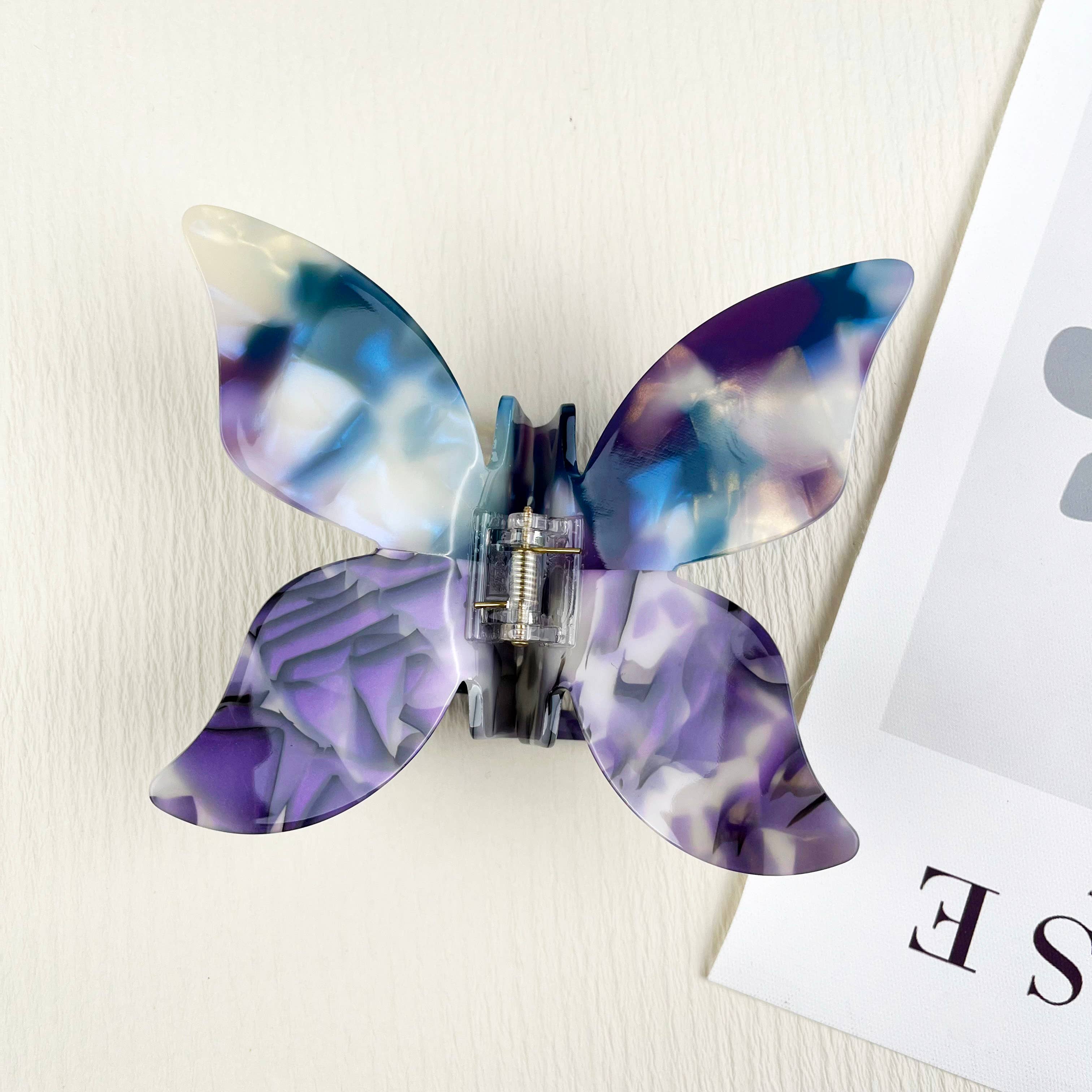 TheDivaSoap – wholesale Hair clip – Women’s – Acetate Butterfly Hair Claw Clip3