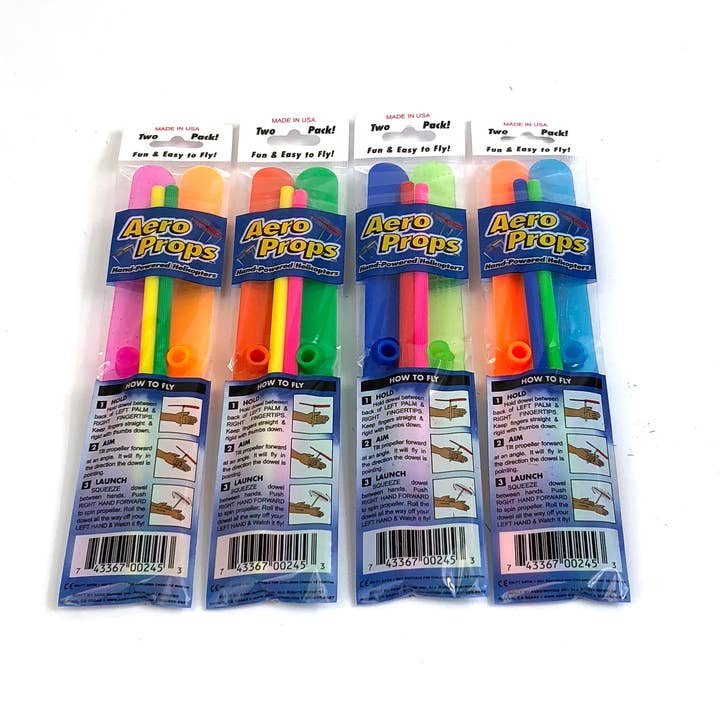 Aero-Motion, Inc. - Wholesale Retailer Display - Kids & Baby - 60 Unit Aero Prop 2 Pack Flying Propeller Toy Display