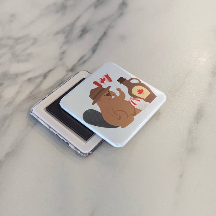 PhiloPerse - Wholesale Magneet - Bever met esdoornsiroop koelkastmagneet3