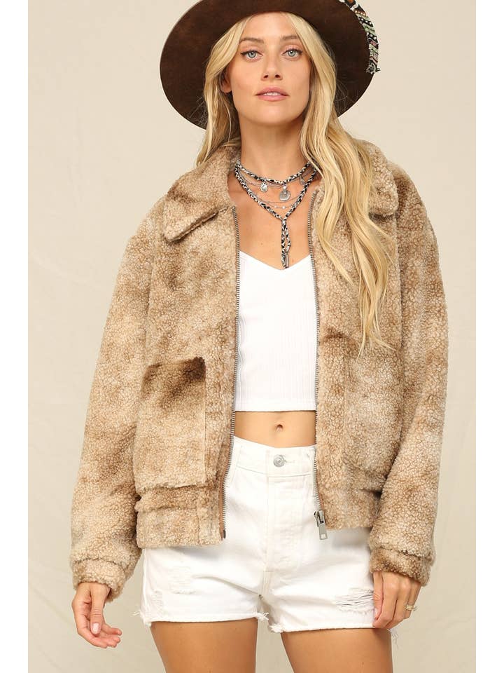 KyeMi - Wholesale Jacket - Women's - The Tie Dye Teddy Bear In This Jacket2