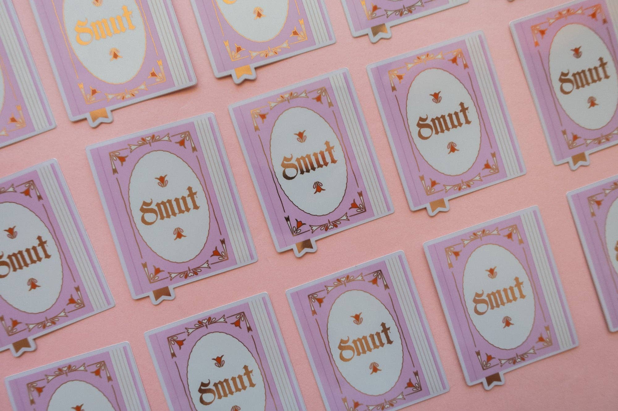 Jollie Ollie Designs - Wholesale Sticker - Smut Club Sticker [with gold foil]5