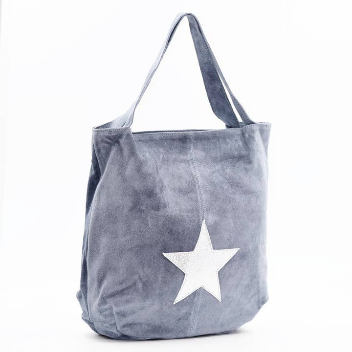 Tempest Designs – wholesale Tote bag – Women's – Metallic star suede bag1
