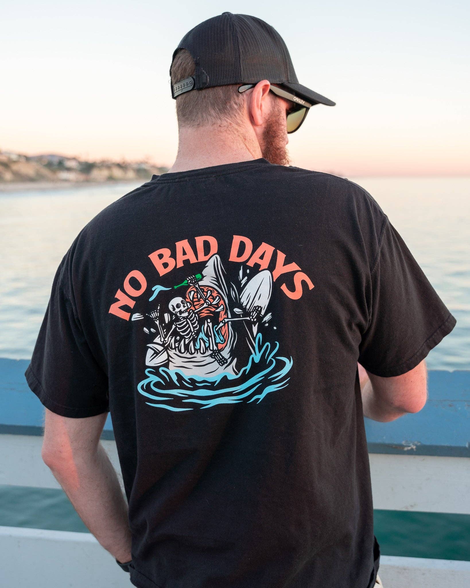 Cove - Wholesale Screen Printed T-Shirt - Men's - No Bad Days Tee - Black2
