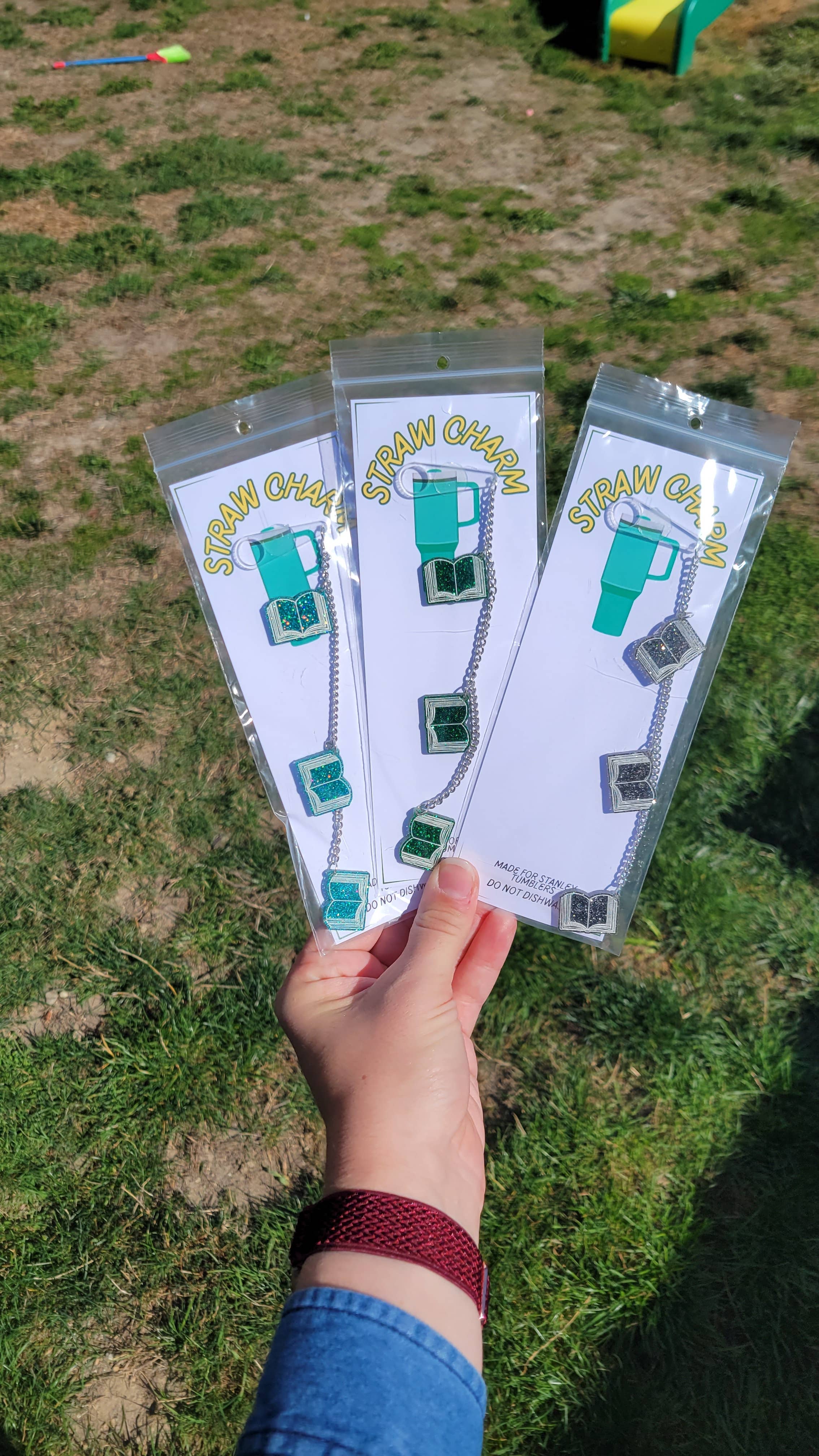 Botanically Bookish - Wholesale Bookmark - Bookish Straw Charms For Stanley Cups, Reading Accessories2