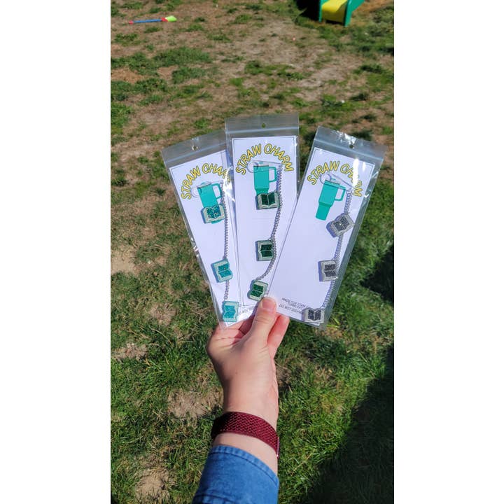 Botanically Bookish - Wholesale Bookmark - Bookish Straw Charms For Stanley Cups, Reading Accessories2