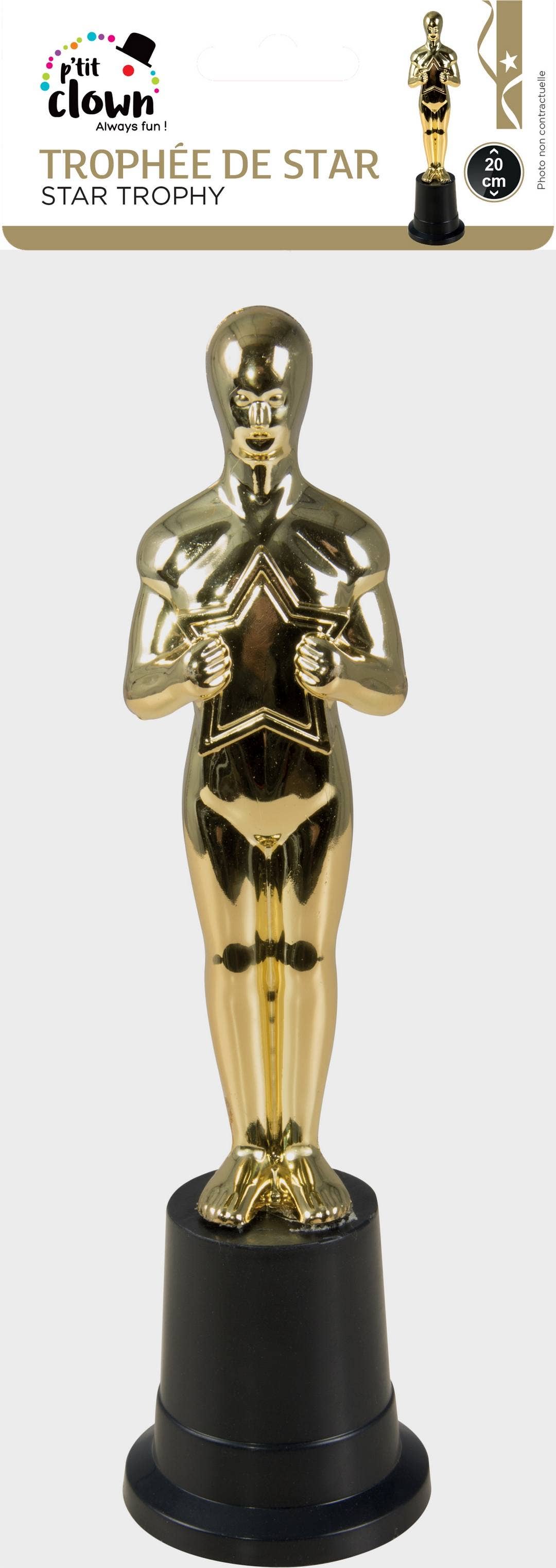 P'tit Clown - Wholesale Decorative Figurine - Star Trophy - Gold - 20 cm0