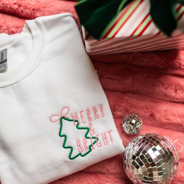 Bash - Wholesale Graphic Sweatshirt - Women's - Christmas Sweatshirt, Christmas Apparel, Embroidered