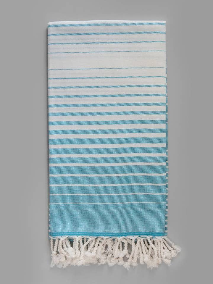 Toalha de banho turquesa — Coleção Illusion por atacado de Antiochia