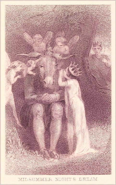 Found Image Press - Vente Assortiments de papeterie/cartes - Carte de vœux LT-37 Scène de Songe d'une nuit d'été0