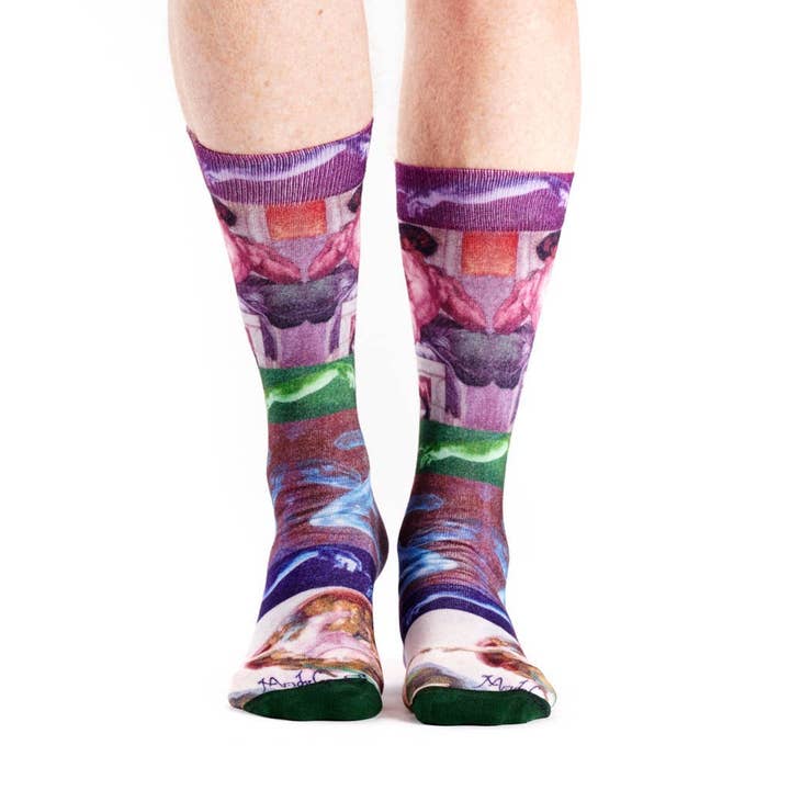 Creation Bamboo Red Ribbon Men's Sock for wholesale by Ruban Rouge