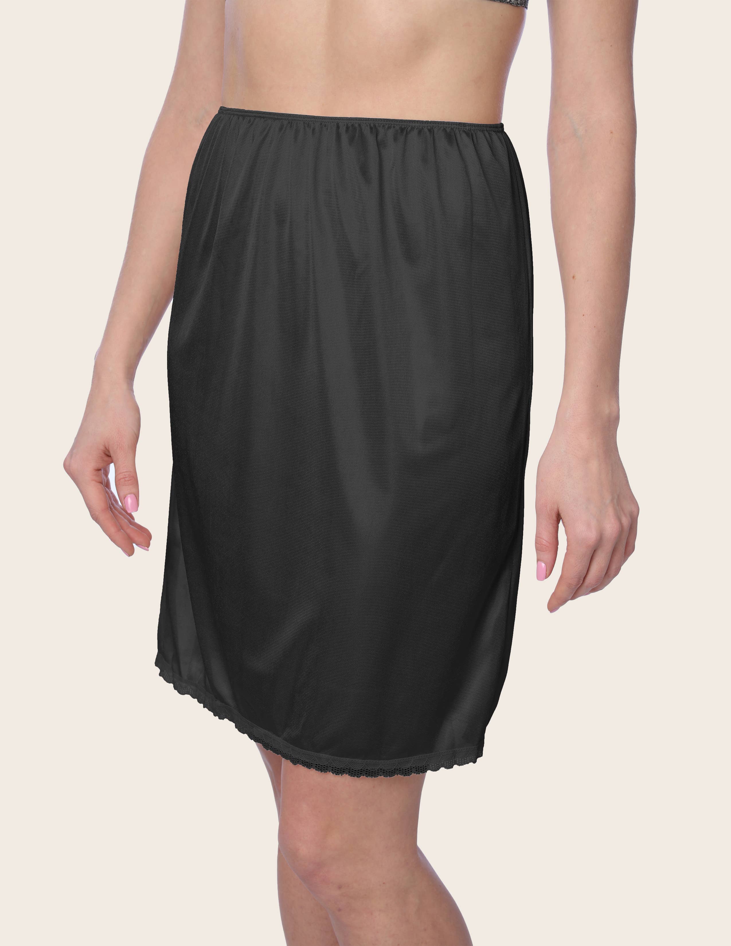 Isadora, Tipi toe, & James Fiallo - Wholesale Slip - Women's - Isadora Women Satin Half Slip Culotte Floral Lace Underskirt3