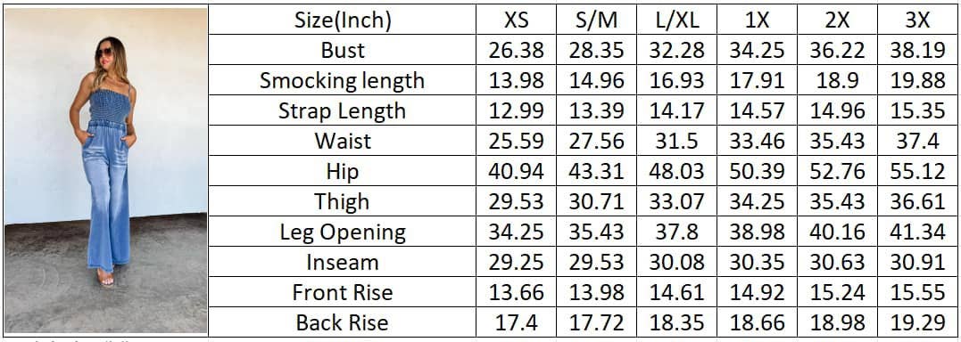 BLAKELEY - Wholesale Romper - Women's - DENIM CRUSH SMOCKED ROMPER2