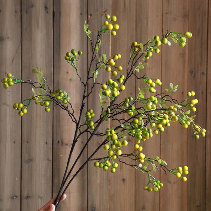 ACNITE(We cover U.S. import duties) – Engroshandel Kunstige blomster – Røde bær kunstige frugter efterårs juledekoration til hjemmet0