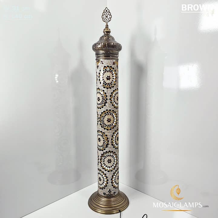 Mosaic Lamps - Wholesale Floor Lamp - W 15cm Cylinder Mosaic Floor Lamp, Turkish, Moroccan Authent4