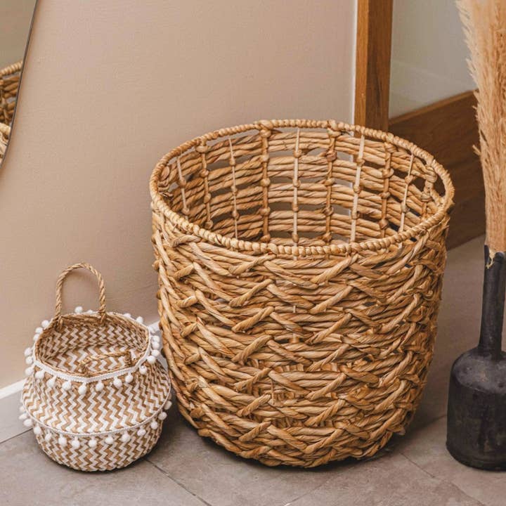 Natural Artisan Home - Wholesale Basket - Water Hyacinth Storage Basket – Nursery & Home Organizer4