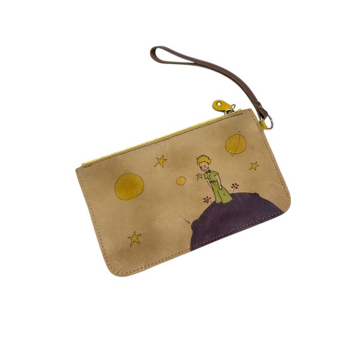Hand Painted Leather Large Wallet Little Prince for wholesale by CRETE TRADING INC