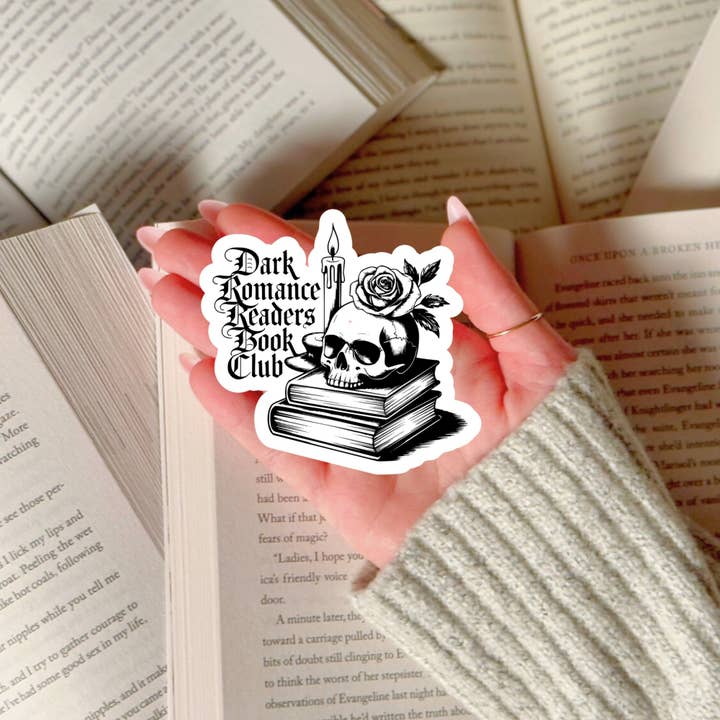 Purely Bookish - Wholesale Sticker - Dark Romance Readers Club β 3" Waterproof Bookish Sticker with Holo Overlay β Reading, Books, Reader Gift, Book Lover1
