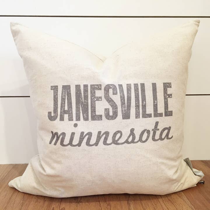 Custom City State Pillow Cover for wholesale by Design District Co