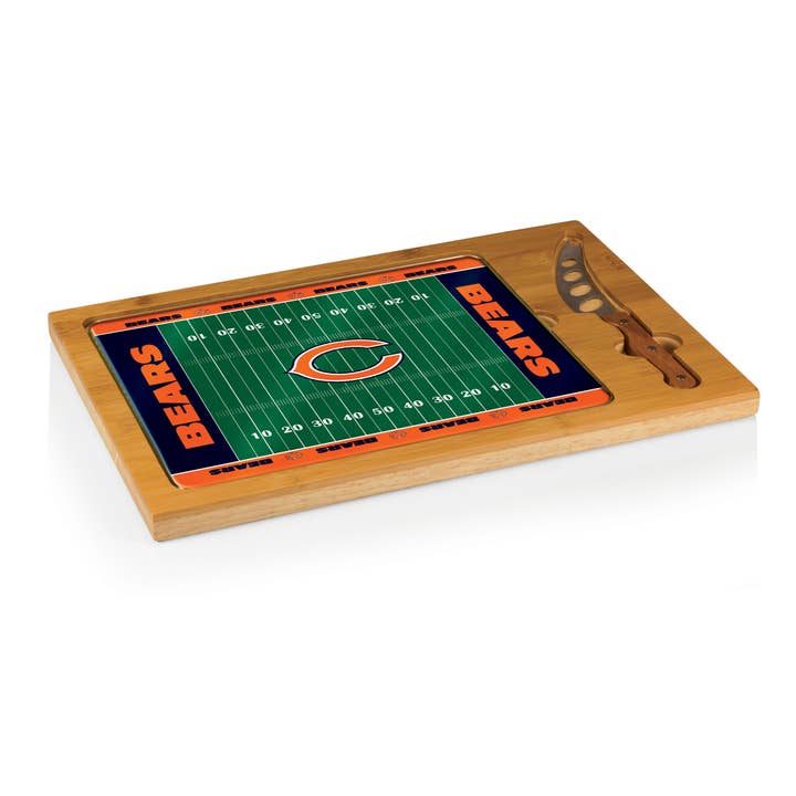 Chicago Bears Icon Glass Cutting Board for wholesale by Picnic Time Family of Brands
