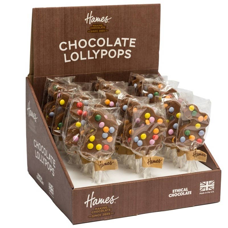 Hames Chocolates – wholesale Lollipop – UK ONLY. Milk Chocolate Bunny with Candy Beans Lollipop2