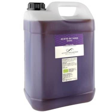 San Giacomo Aceto Di Vino Rosso (Red Wine Vin.) 5 Liter** Jug for wholesale by Saturiwa Trading Company