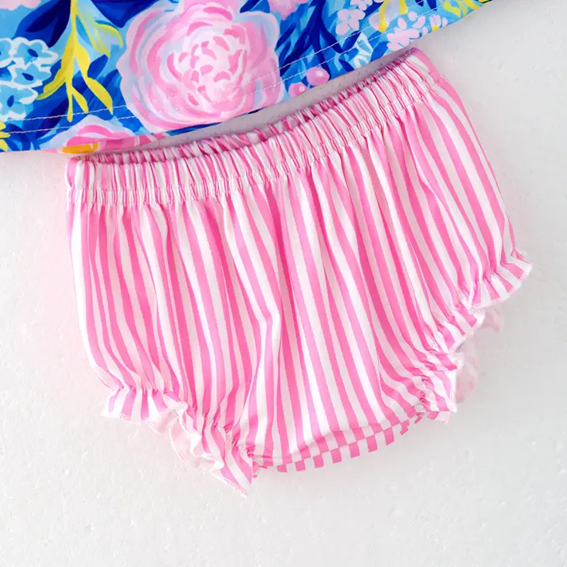 Auraquise - Vente Ensemble de vêtements – bébé - Ensemble Barboteuse Smockée d'Été "J'AIME MAMAN" pour Bébé Filles4