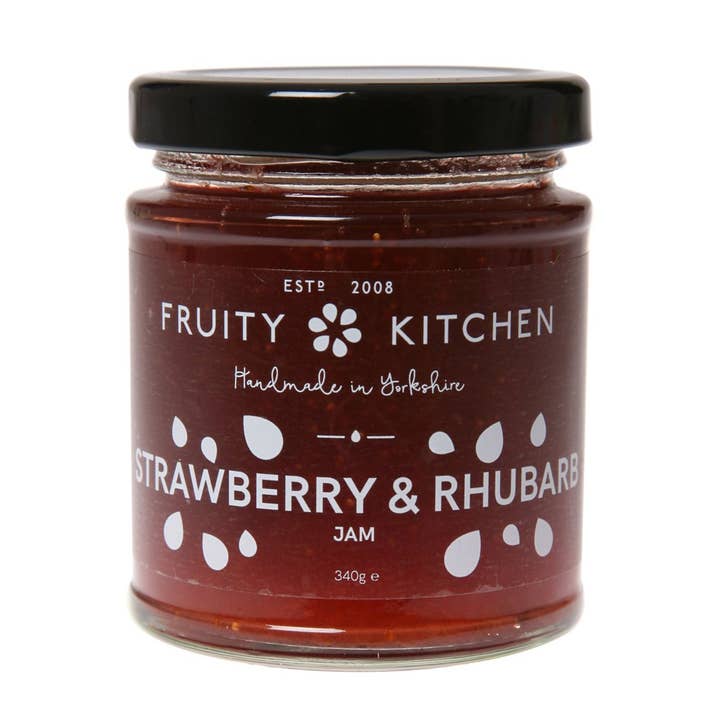 Strawberry & Rhubarb Jam: Hamper/Gift/Retail for wholesale by The Fruity Kitchen