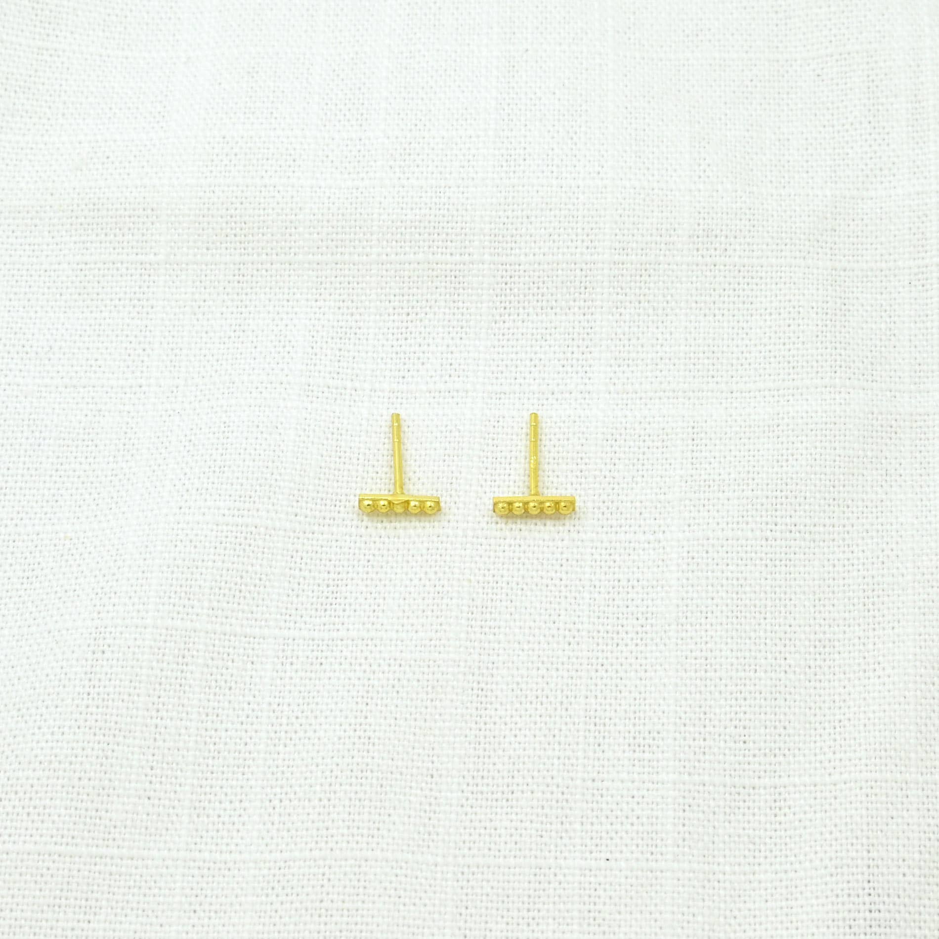 Schmuckoo Berlin - Wholesale Stud/Post Earrings - Eirini Stud Earring Gold Plated Silver 925 (3 Pairs)1