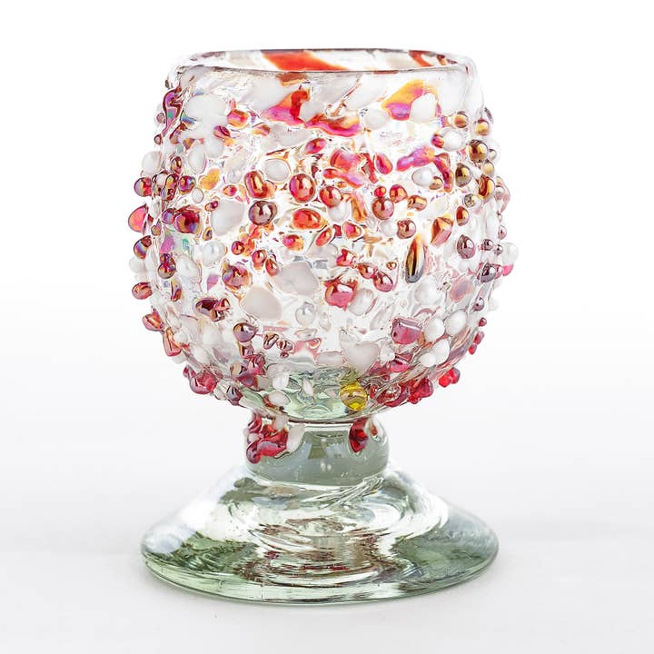 MEXTEQUIL - Wholesale Shot Glass - Hand Blown Shot Glasses Mini Copitas Set of 4- 2Oz -Christmas8