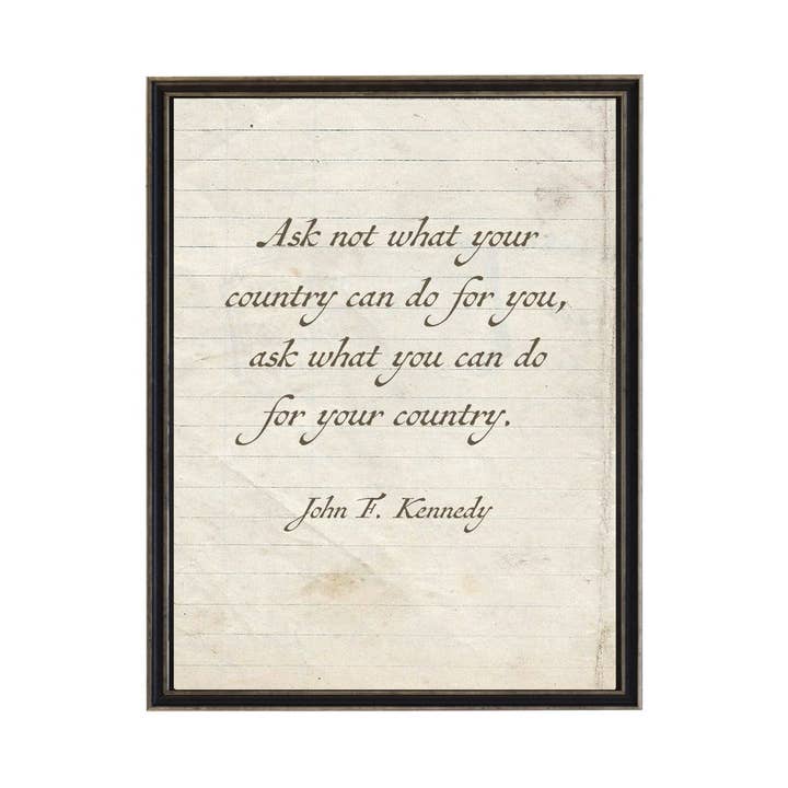 Ask Not Quote Jfk for wholesale by Antique Curiosities Inc