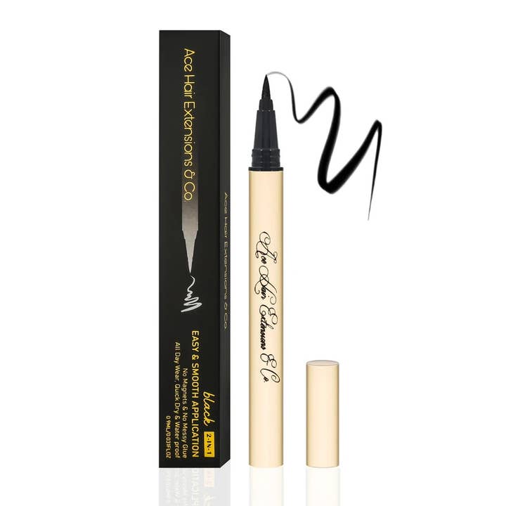 Eyeliner Lash Glue Pen 2-in-1 per la vendita all'ingrosso da parte di Ace Hair Extensions & Co
