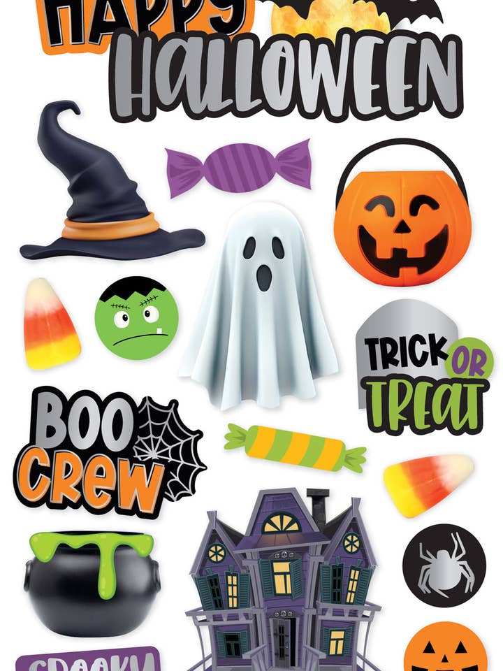 3D Scrapbook Sticker - Happy Halloween for wholesale by Paper House Productions