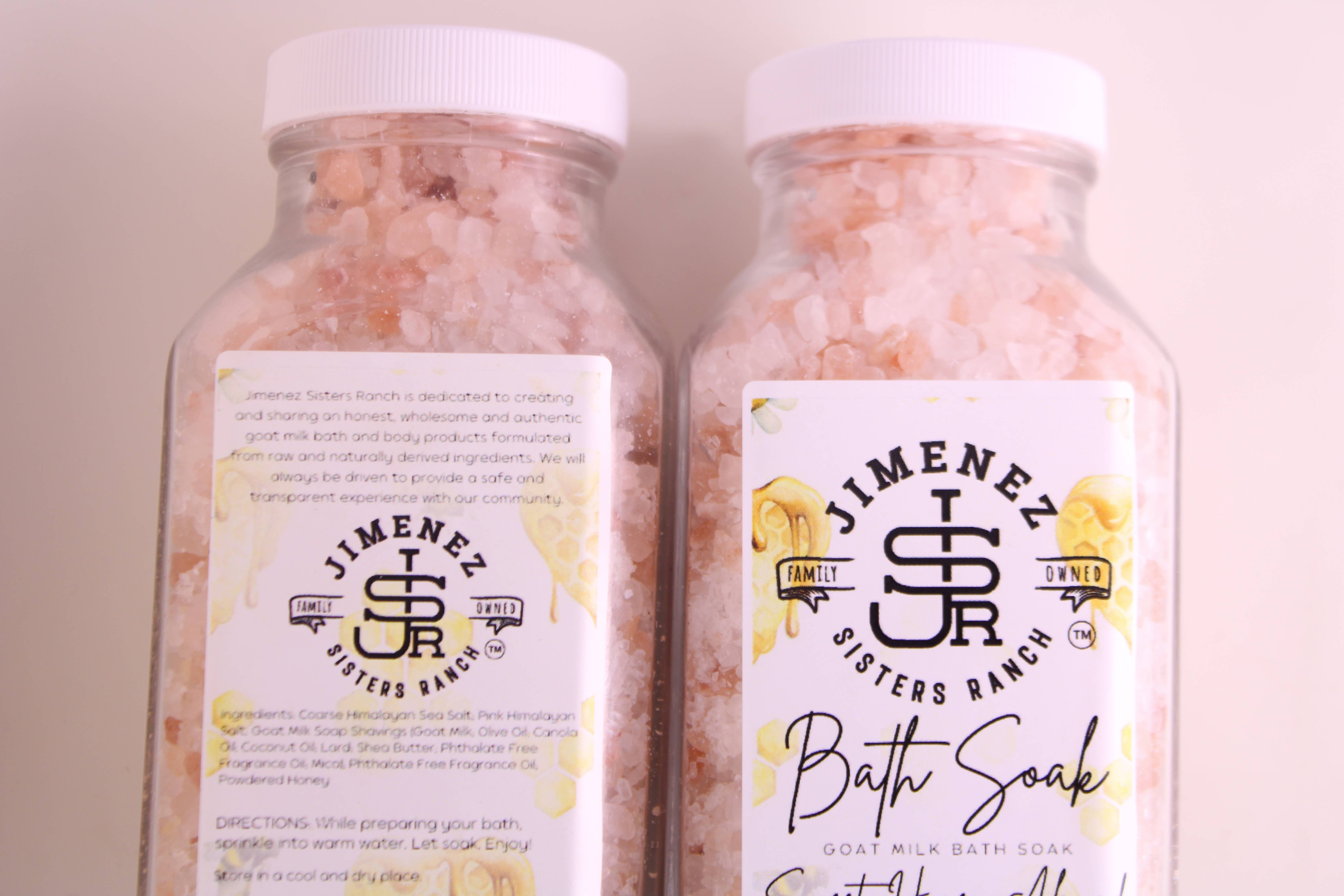 Jimenez Sisters Ranch - Wholesale Bath Soak/Milk - Sweet Honey Almond Goat Milk Bath Soak3