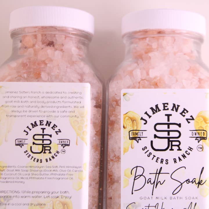 Jimenez Sisters Ranch - Wholesale Bath Soak/Milk - Sweet Honey Almond Goat Milk Bath Soak3