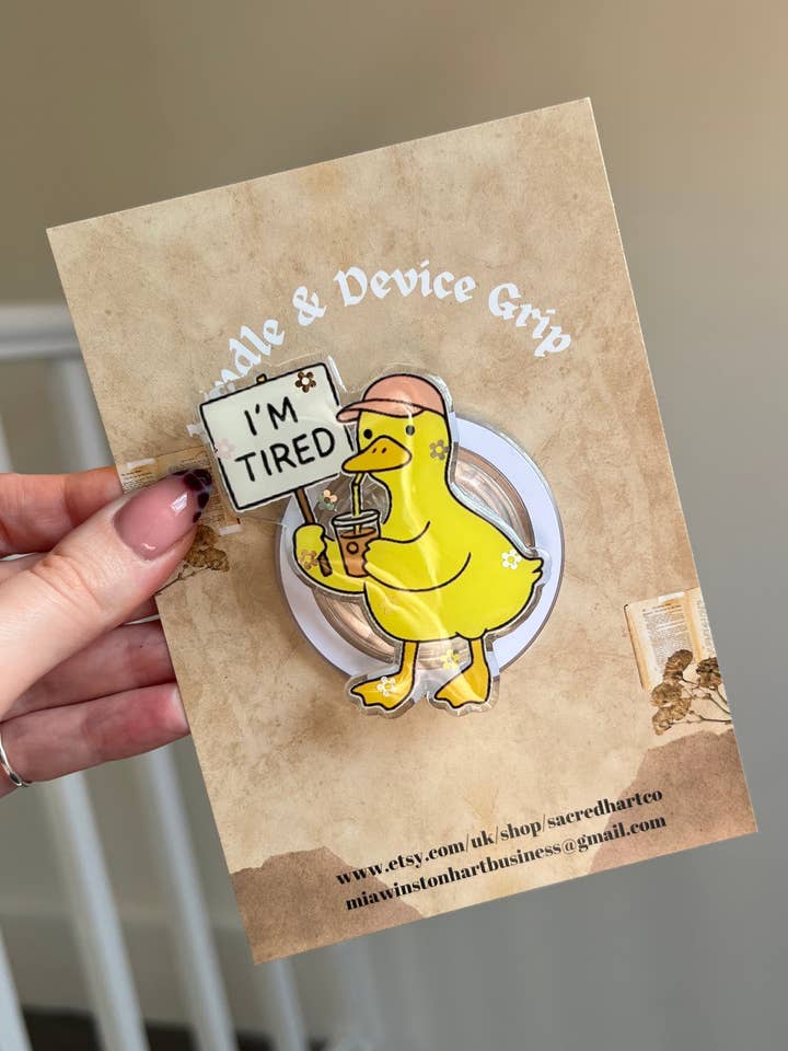 Jeg er træt sjov and tænd & telefon magnetisk greb for engroshandel hos Sacred Hart Co