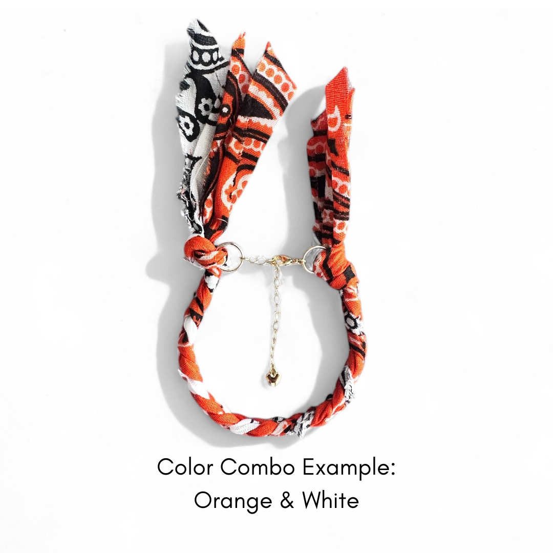 Karma Cat Jewelry Co. - Wholesale Woven/Braided Bracelet - Custom Bandana Bracelet / School Spirit, Cheer, game day11