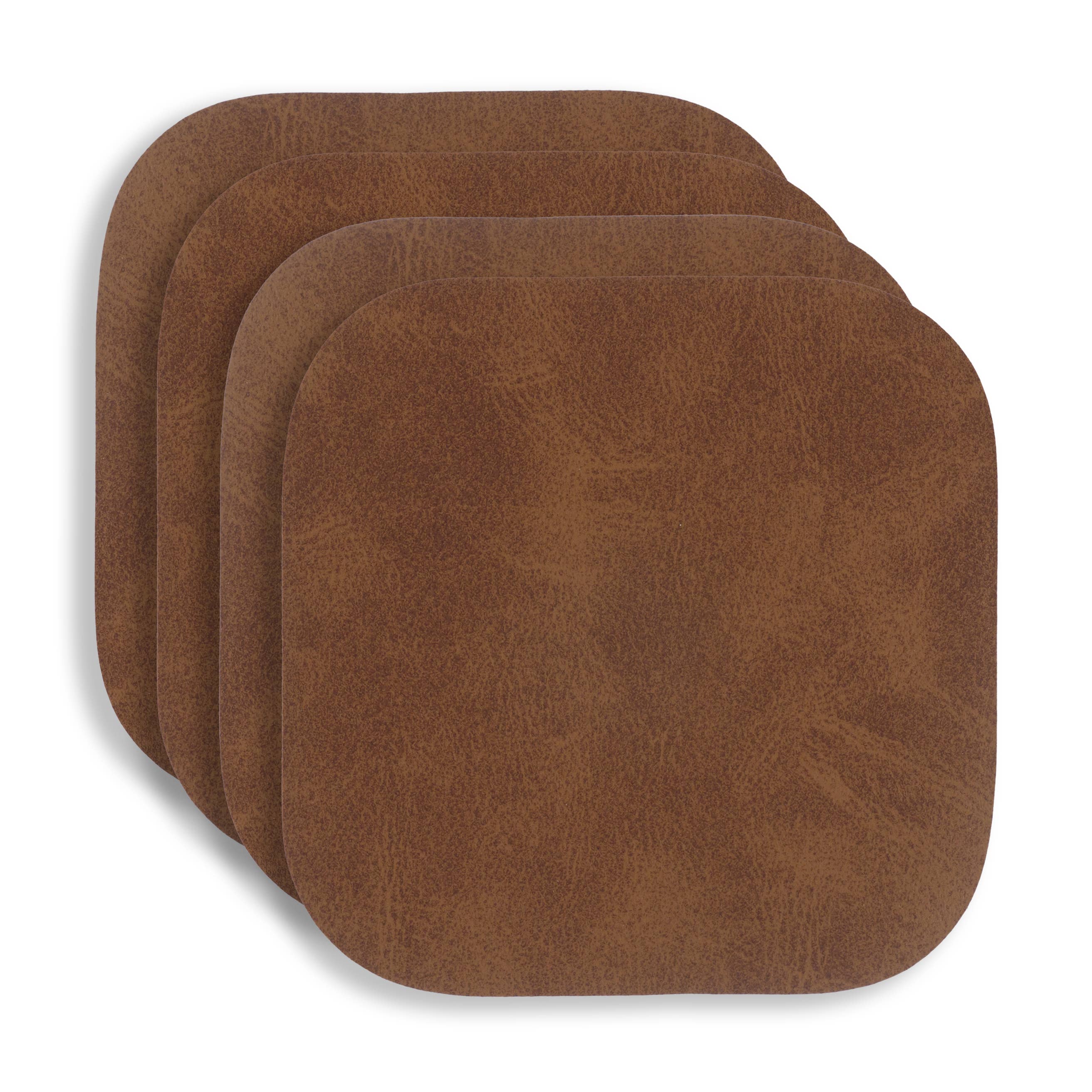 KAF Home - Wholesale Coasters - KAF Home Santiago Set Of 4 Faux Leather Coasters2