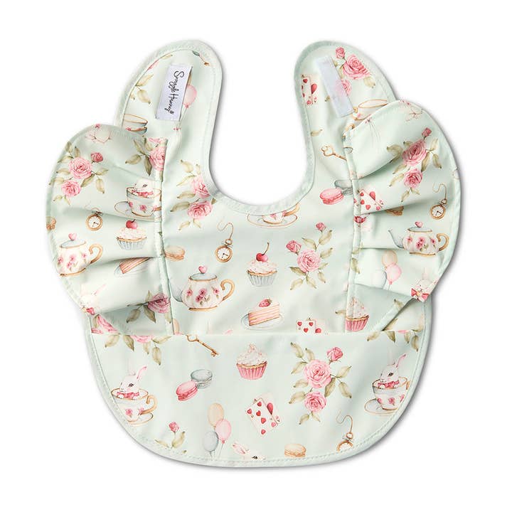 Snuggle Hunny - Wholesale Bib - Baby - White Rabbit Frill Snuggle Bib1