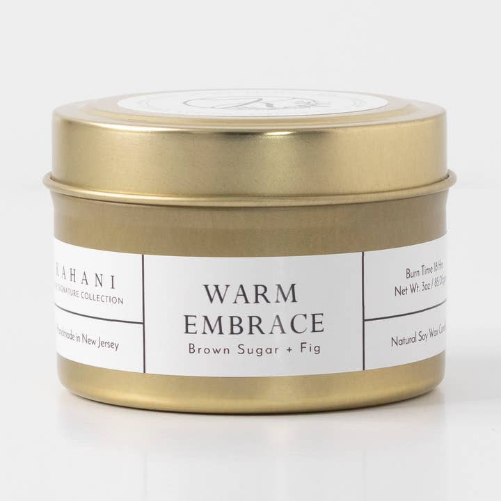 Warm Embrace | Brown Sugar + Fig (Tin Candle) for wholesale by Kahani