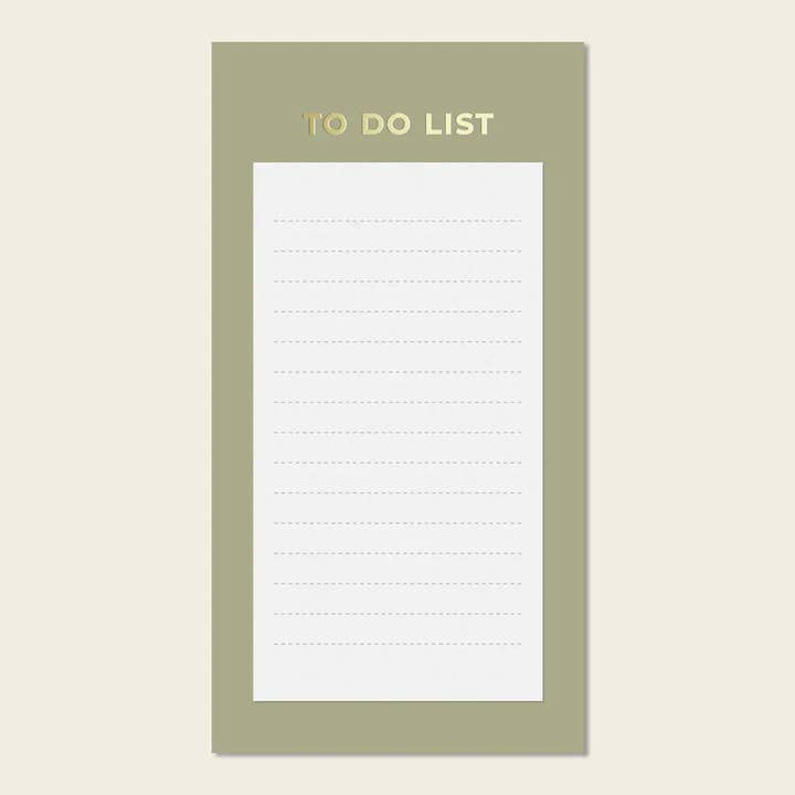 To Do List Notepad - Olive for wholesale by in Perennial