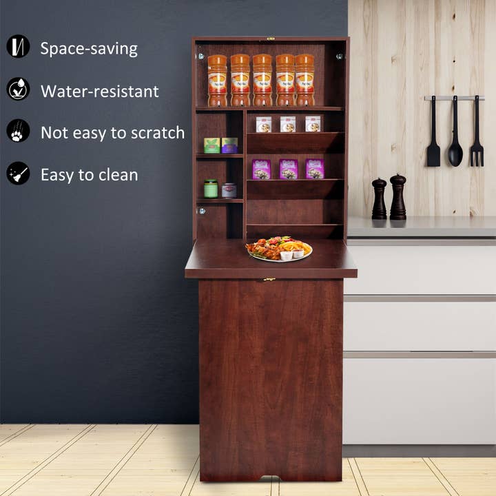 39F Inc. - Wholesale Desk Set - Wall-Mounted Folding Desk with Storage Shelves, Space-Saving4