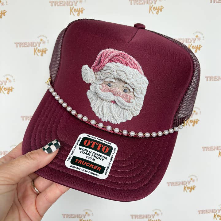 TrendyKeys - Wholesale Trucker Hat - Women's - Yarn Santa Trucker Hat0