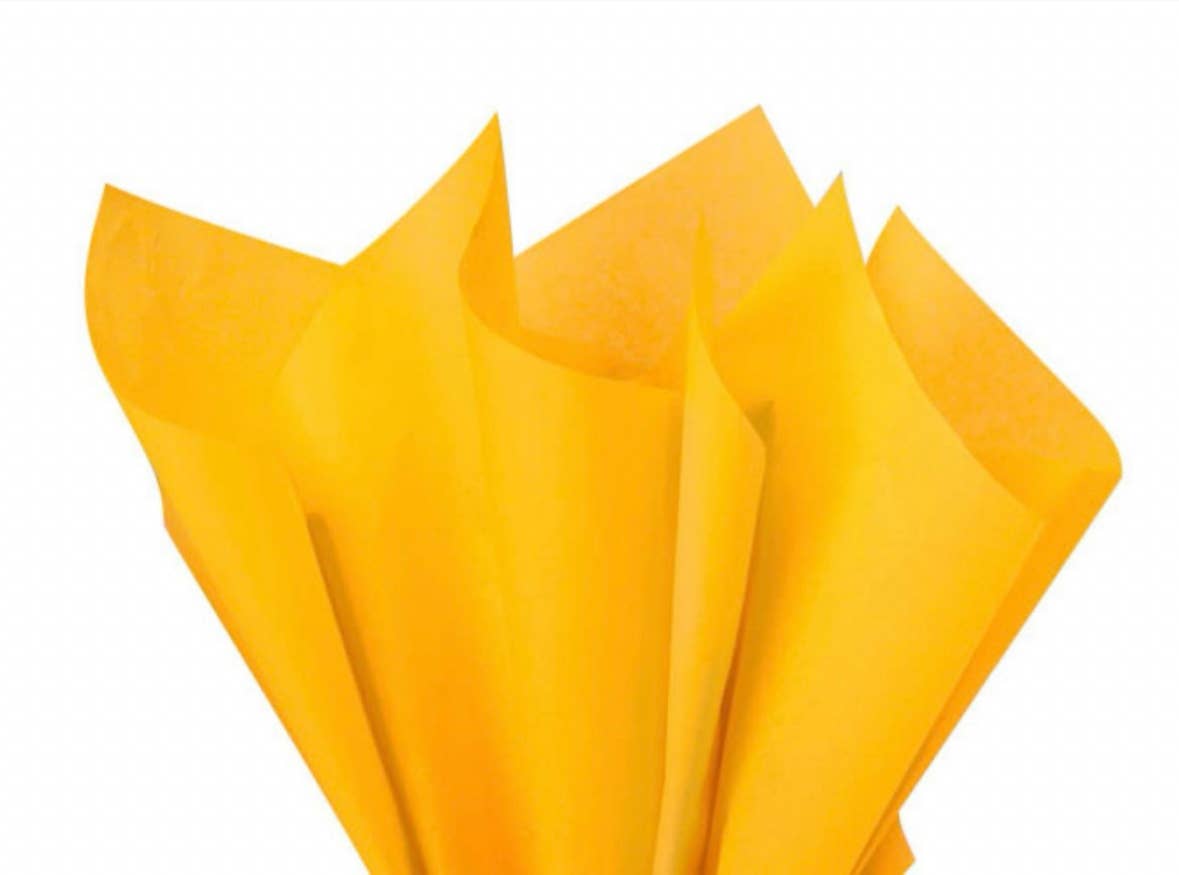 Hullaballoons – wholesale Tissue paper – Goldenrod Tissue Paper | 24 Sheets Tissue Paper | 20”x 30"0