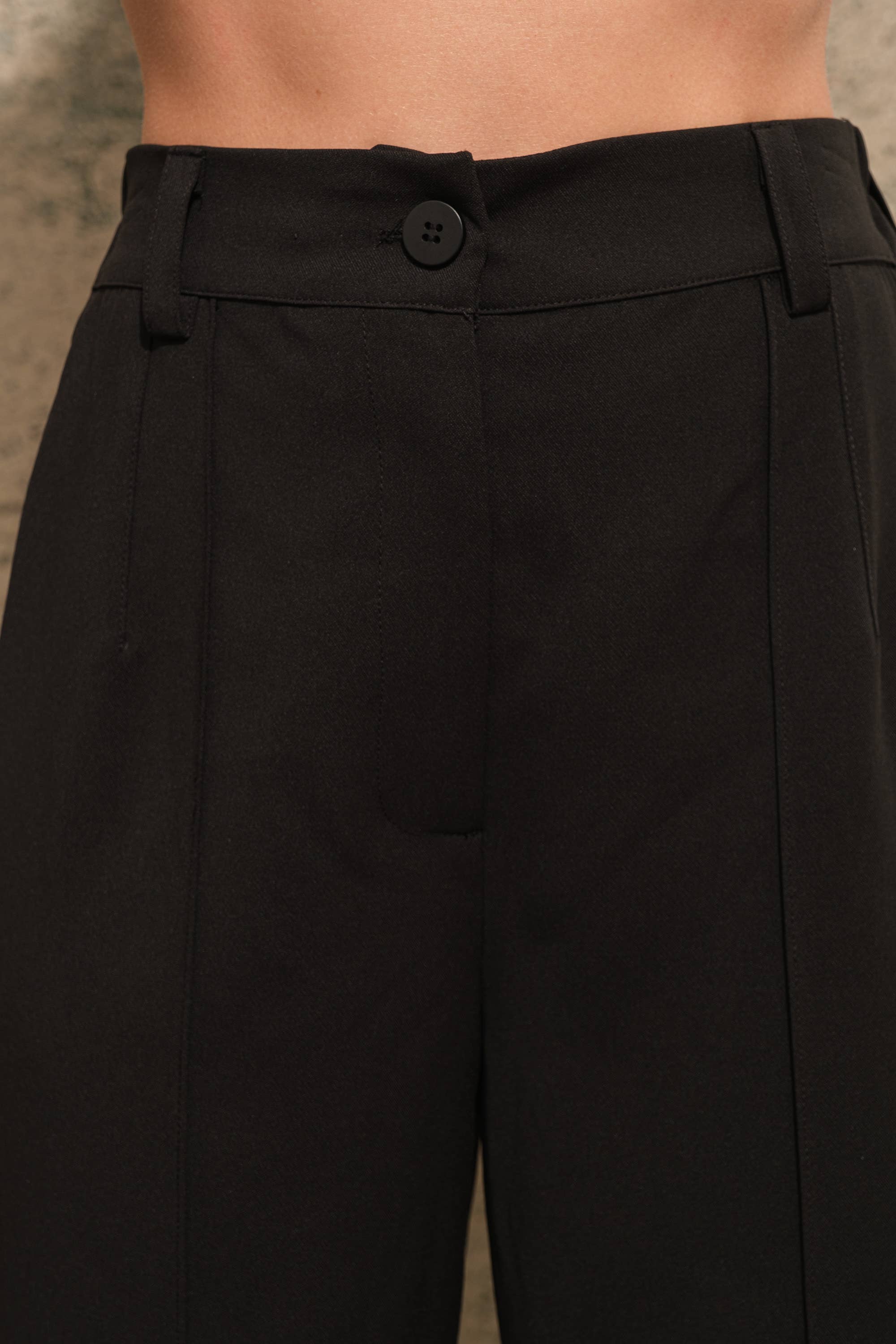 Blue B - Vente Pantalon – femme - Pantalon formel taille mi-haute à jambes droites légèrement fuselées3