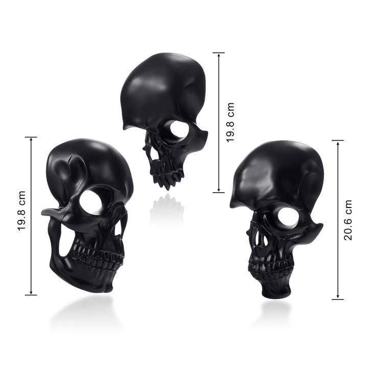 The Wine Savant / Khen Glassware - Wholesale Wall Accent - Skull Faces Wall & Home Decor Set | Set of 3, Halloween Fall3