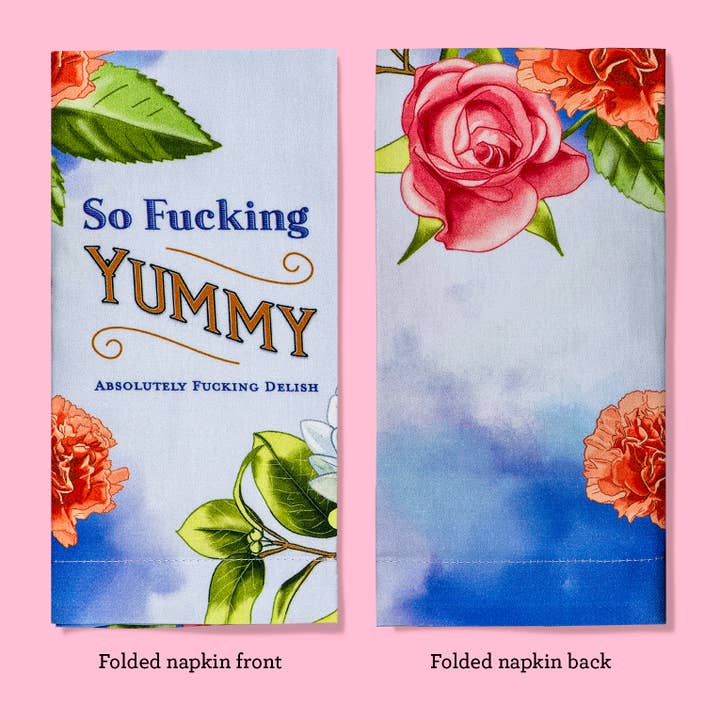 Bad Grandma Designs - Wholesale Dinner & cloth napkin - So Fucking Yummy cloth dinner napkin - Single napkin