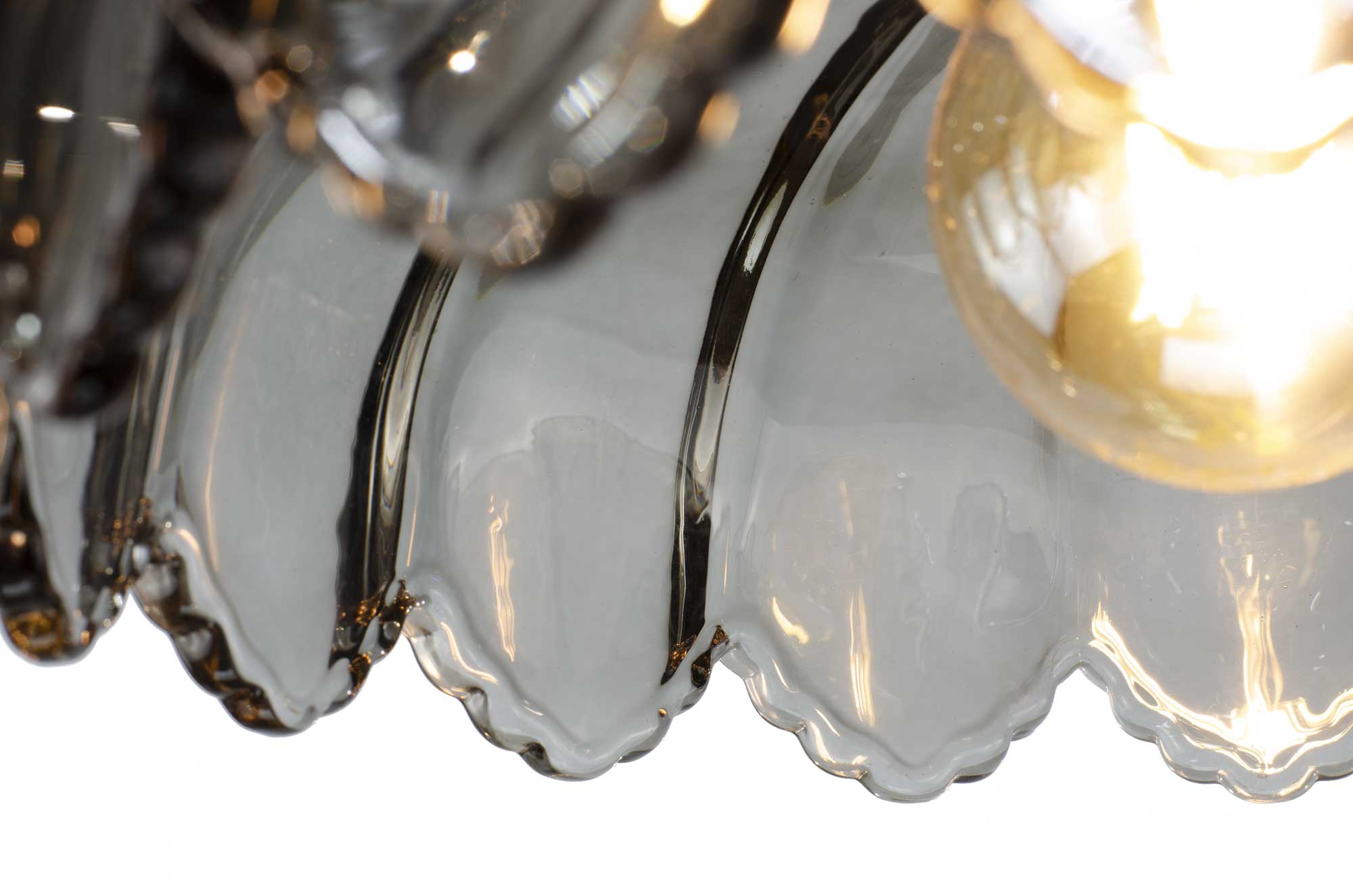 C-Création - Wholesale Chandelier/Hanging Light - Retro-style colored glass pendant Petal10